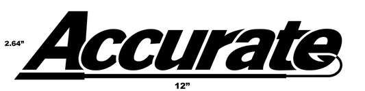 Accurate Black Transfer Sticker – 12” Vinyl Boat Sticker